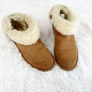 UGG Australia Shearling Ankle Boots Chestnut Suede Women’s 5.5